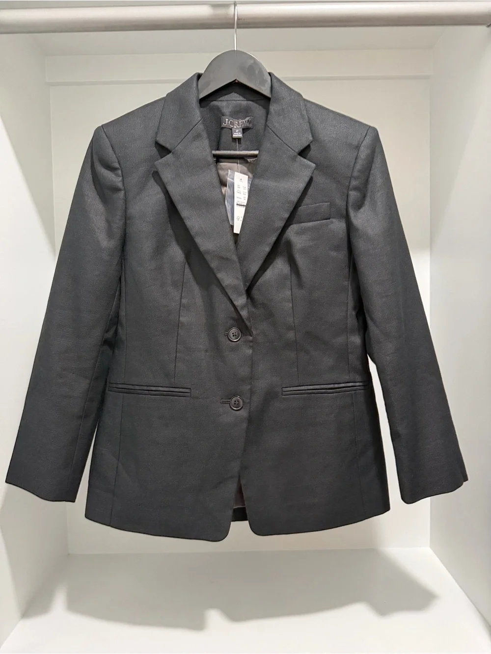 NEW J. Crew Margeaux blazer in Black stretch linen blend CS639 size 6 Petite
